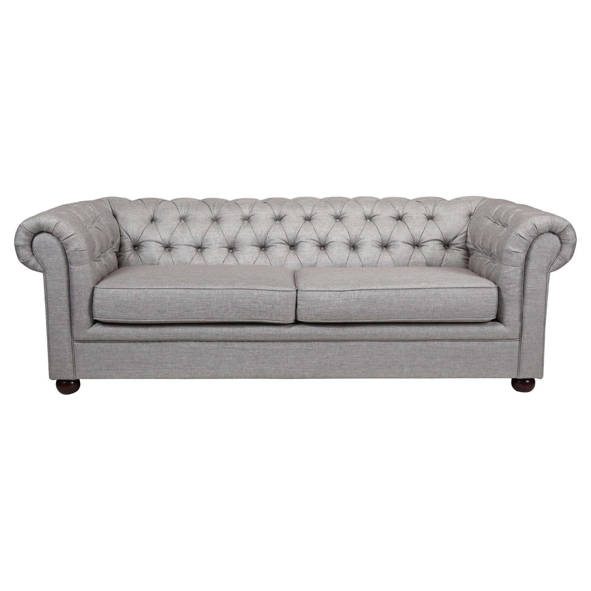 Chesterfield Fabric Sofabed, Silver Linen at Tescos Direct