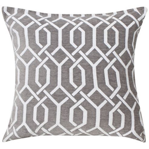 Image of Kliving Valencia Geometric Cushion Cover Grey 43x43cm(pack Of 2)