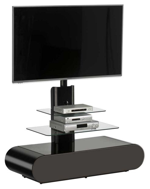 Image of Maja 1635 Black Cantilever Tv Stand