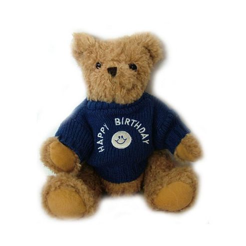 Image of Happy Birthday Bear With Blue Guernsey Sweater