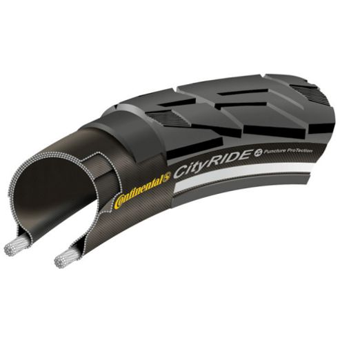 Image of Continental City Ride Ii Rigid Tyre In Black/reflex - 26 X 1.75