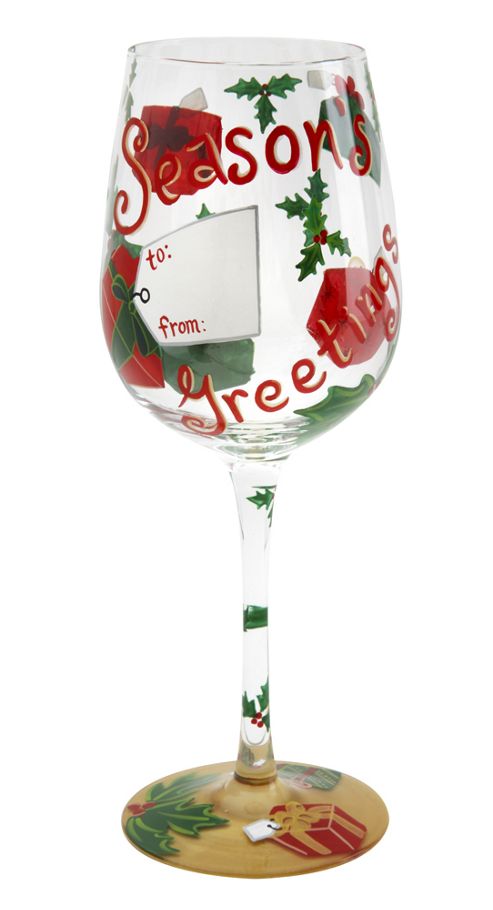 Image of Lolita Wine Glass - Seasons Greetings