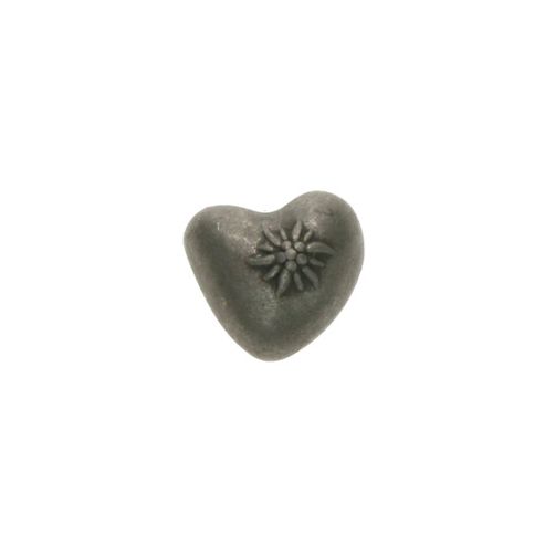 Image of Dill Buttons 23mm Domed Heart Silver