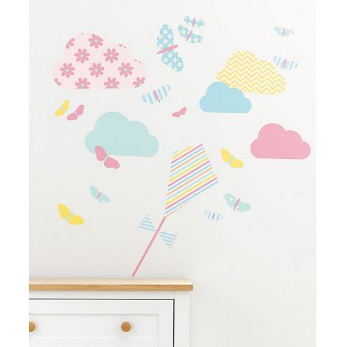 Image of Mothercare Baby Nursery Butterfly Fields Large Wall Stickers