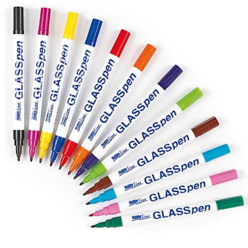 Image of Hobbyline Fine Tip Glass Pens (pack Of 6)