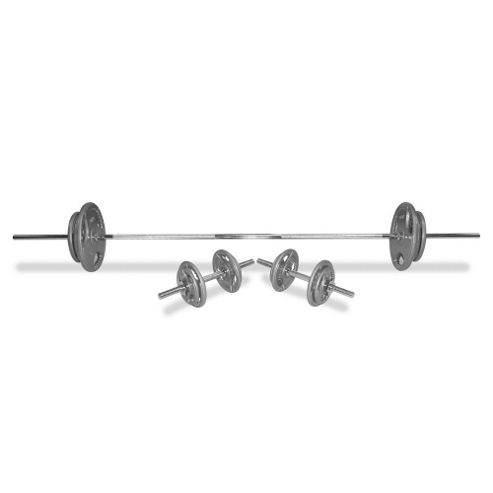 Image of Body Power 70kg 5ft Tri-grip Combi Standard Weight Set