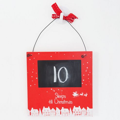Image of Christmas Countdown Board "how Many Sleeps "till" Christmas?"