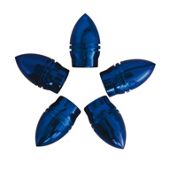 Valve caps 5pcs -bullet-blue