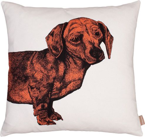 Image of Graduate Collection Dachshund Cushion - Orange
