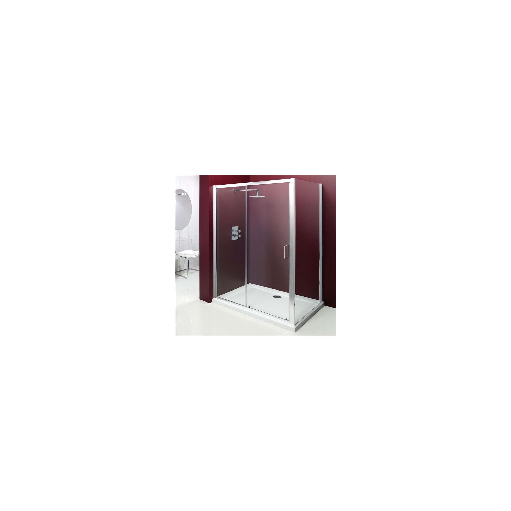 Merlyn Vivid Entree Sliding Door Shower Enclosure, 1200mm x 800mm, Low Profile Tray, 6mm Glass at Tesco Direct