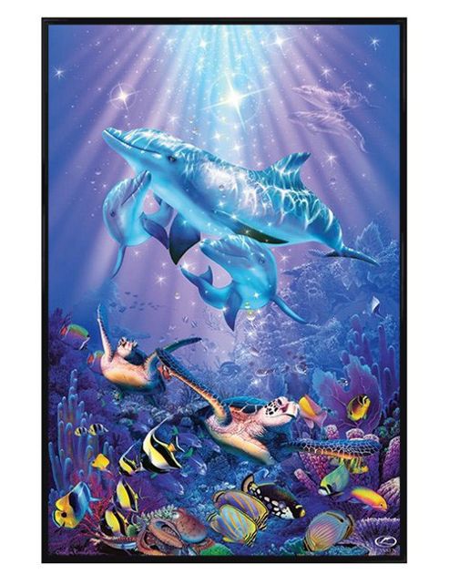 Image of Christian Riese Lassen Gloss Black Framed La Mer De Cristal Poster