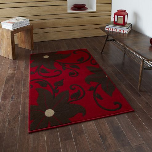 Image of Oriental Carpets & Rugs Modena Red/brown Budget Rug - 115 Cm X 170 Cm (3 Ft 9 In X 5 Ft 7 In)