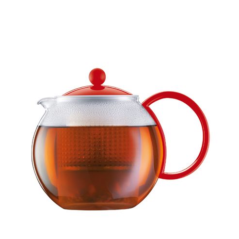 Image of Bodum Assam 1.0 L Tea Press With Red Lid & Handle