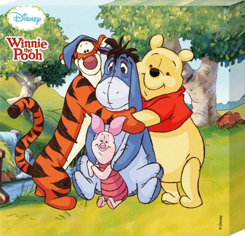 Image of Winnie The Pooh Walt Disney's All The Gang Together Canvas Print