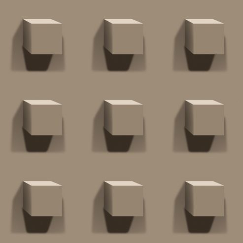 Image of Muriva Large Cubes Wallpaper - Dust