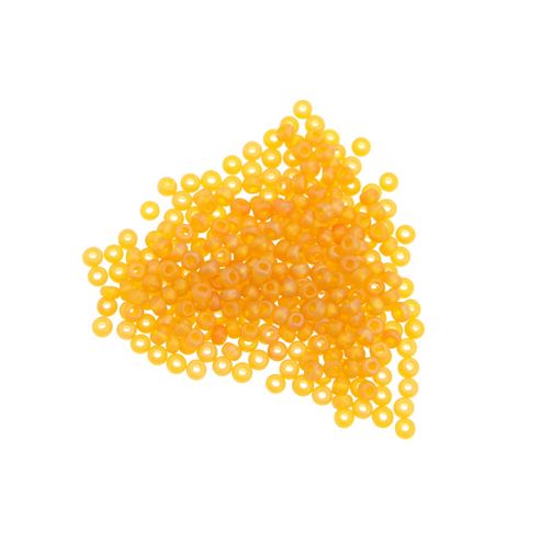 Image of Czech Seed Bead 10/0 Tr Gold Yellow Matt Ab