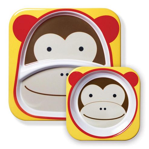 Image of Skip Hop Zoo Tabletop Plate & Bowl Set - Monkey