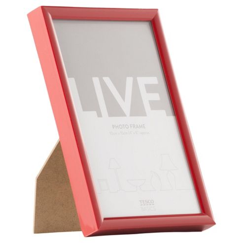 Image of Tesco Basic Photo Frame Red 4 X 6"