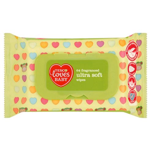 Image of Tesco Loves Baby Ultra Soft Fragranced Wipes X64