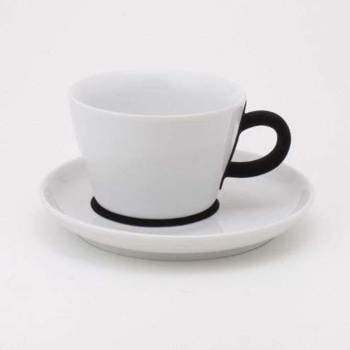 Image of Kahla Touch! Cappuccino Cup With Saucer - Black