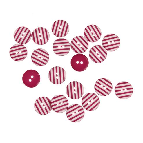 Image of Button Matchbook - Stripy Dark Pink