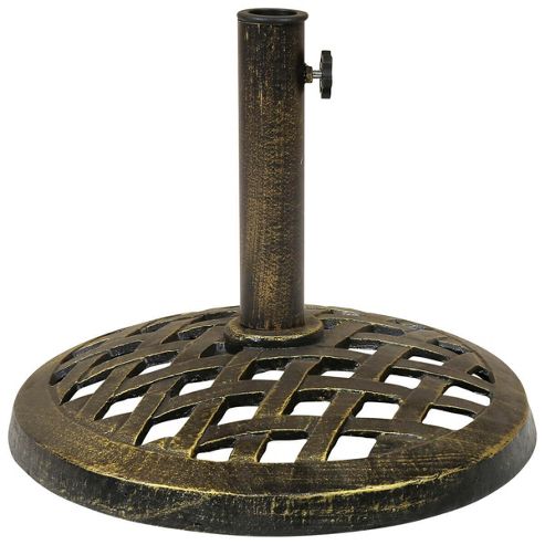 Image of Bentley Garden Cast Iron 9kg Lattice Design Umbrella Base