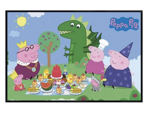 Image of Peppa Pig Gloss Black Framed Princess Picnic Poster
