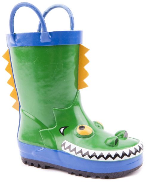 Image of Brantano Boys Croc Green Wellington Boots - Green