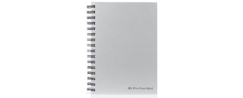 Image of Pukka Pad Wirebound Book A5 160 Pages Feint Perforated 90gsm Silver/black Wrula5