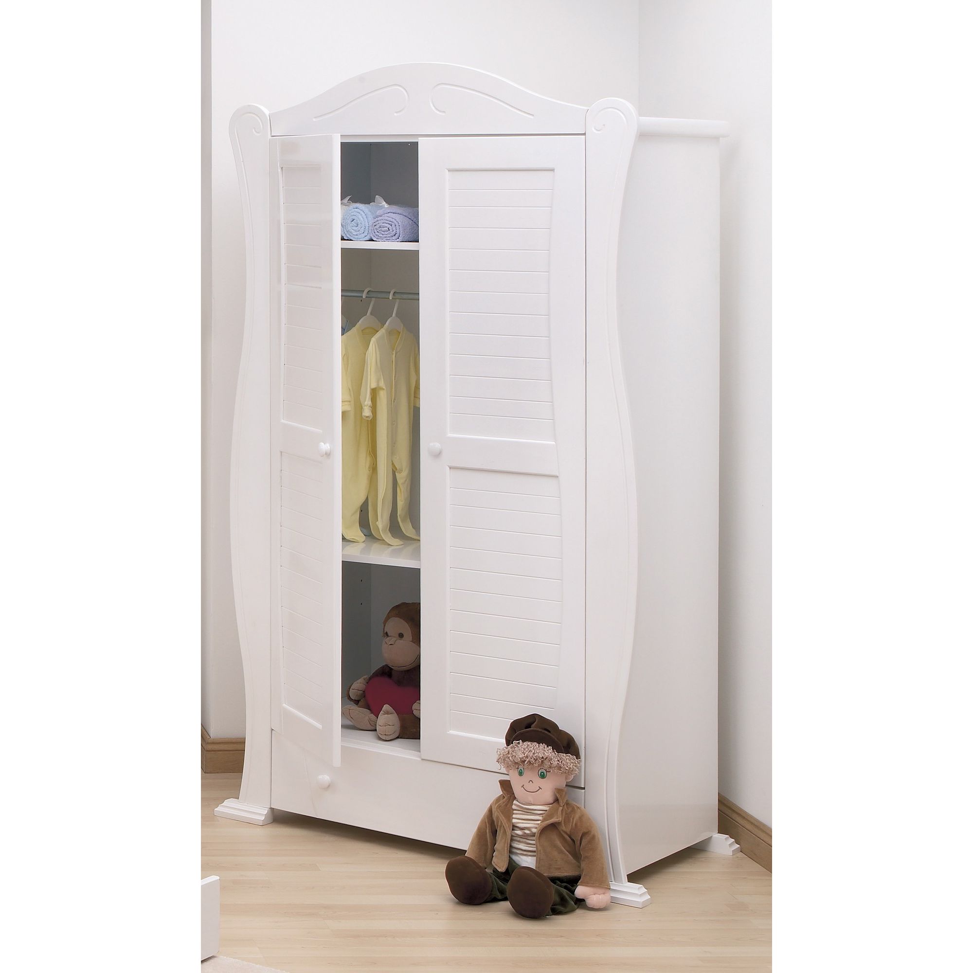 Tutti Bambini Marie Wardrobe in White at Tescos Direct