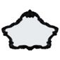 French Overmantle Mirror, Black