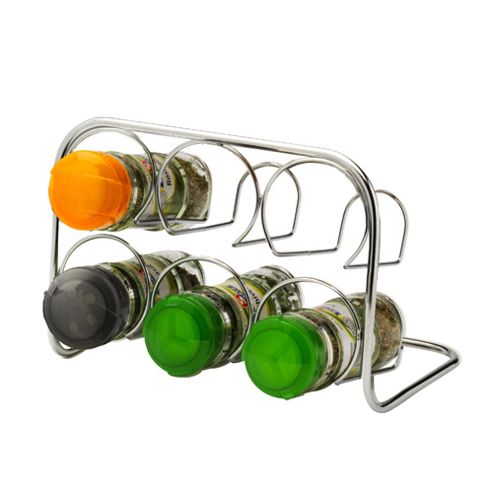 Image of Pisa 6 Jar Spice Rack - Chrome