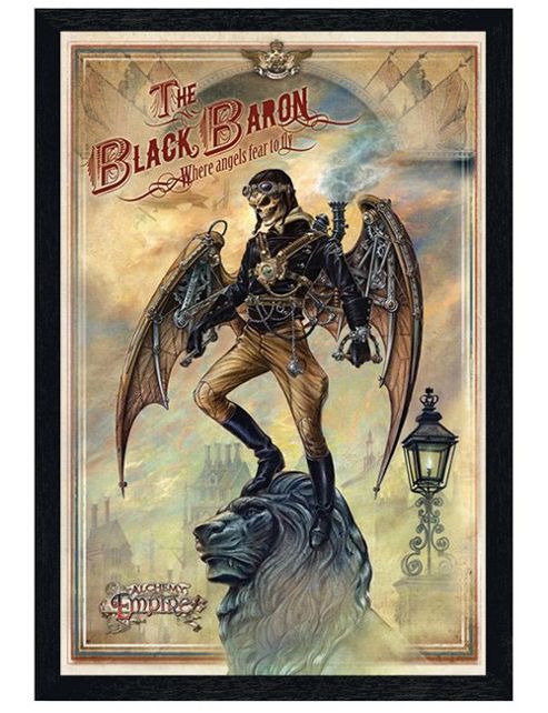 Image of Alchemy Gothic Black Wooden Framed The Black Baron Poster