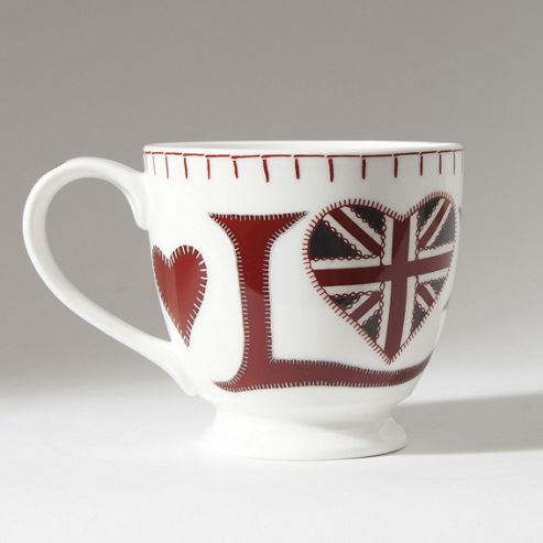 Image of Jan Constantine Union Jack Heart Design Small Mug