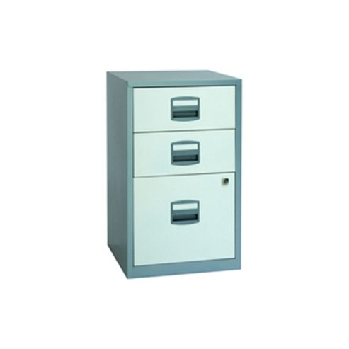 Image of Bisley A4 Home Filer 3-drawer Silver/white By00587