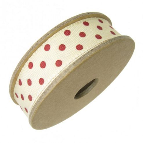 Image of Ribbon Reel - Dotty Red With Cream