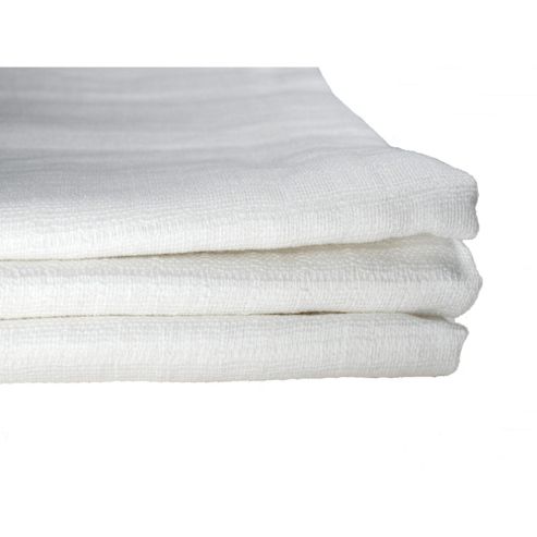Image of Babe-equip Large White Muslin Swaddling Wraps 100% Cotton Pack Of 3