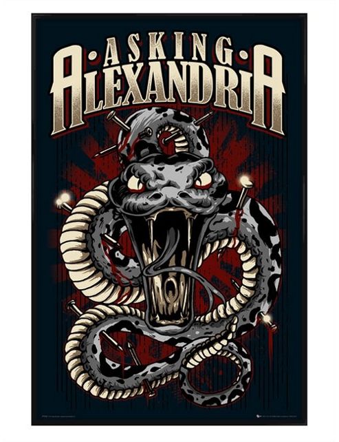Image of Asking Alexandria Gloss Black Framed Snake Aa Poster