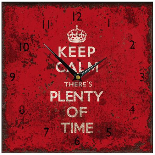 Image of Smith & Taylor Keep Calm Square Wall Clock