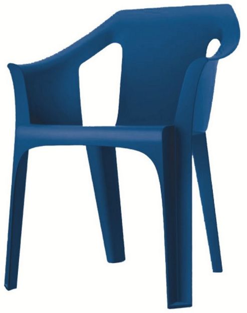 Image of Resol "cool" Garden Outdoor / Indoor Designer Plastic Chair - Blue - 1 Chair