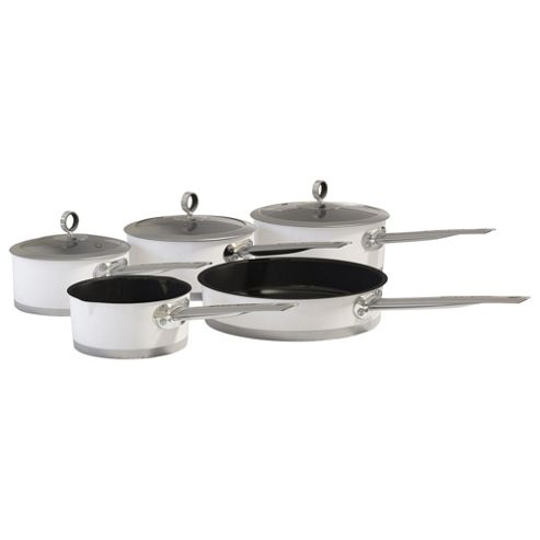 Image of Morphy Richards Accents 5 Piece Pan Set, White