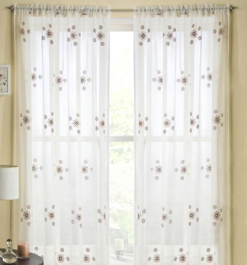 Image of Adelaide Rod Pocket Voile Panel - Beige