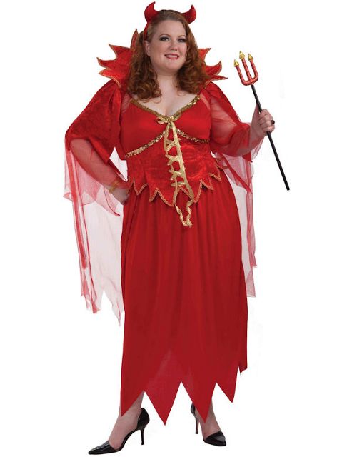 Image of Women's Devine Devil Costume (plus Size)