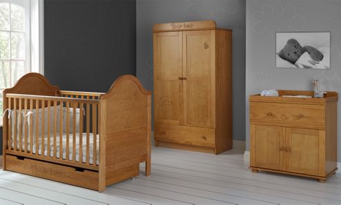 Image of Obaby B Is For Bear Premium 4 Piece Furniture Set - Country Pine