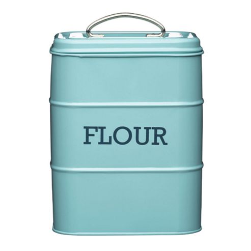Image of Living Nostalgia Vintage Flour Storage Tin, Blue
