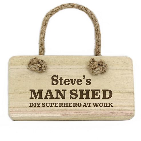 Image of Personalised Man Shed Wooden Sign