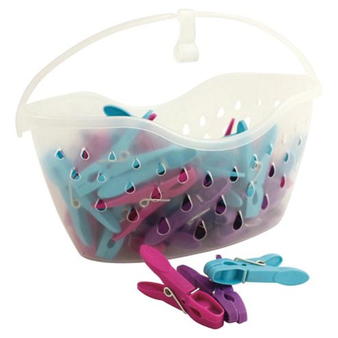 Image of 50 Pack Of Pegs In Basket