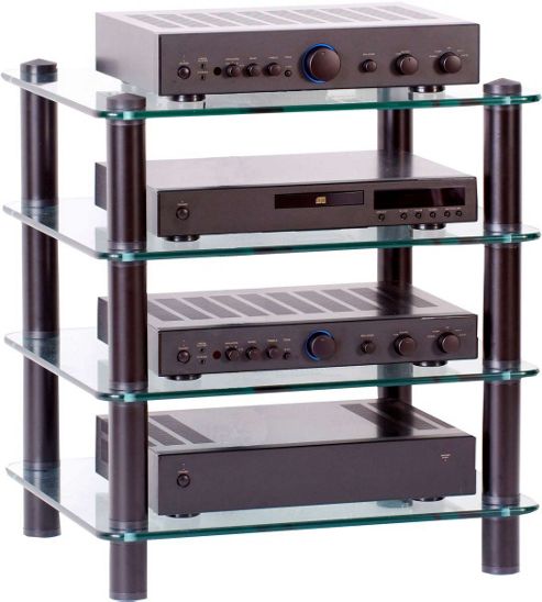 Image of Optimum Prelude Slimline Four Shelf Hifi Stand