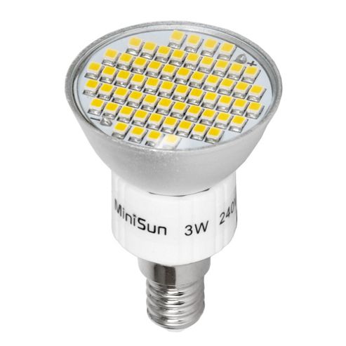 Image of Minisun Ses E14 3w 60 Smd Led Spot Light Bulb Warm White