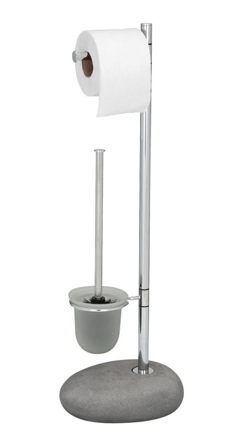 Image of Wenko Pebble Stone Standing Wc Brush - Grey